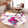 Trolls Printed Round Rug Carpet Chair Rug Area Rug Entryway Doormats,for Office Chair Living Room Bedroom Kitchen Room.