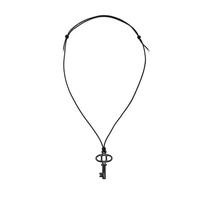 [DOUBLE A] Black Key Necklace and Keyring Charm AAHO6E730BK