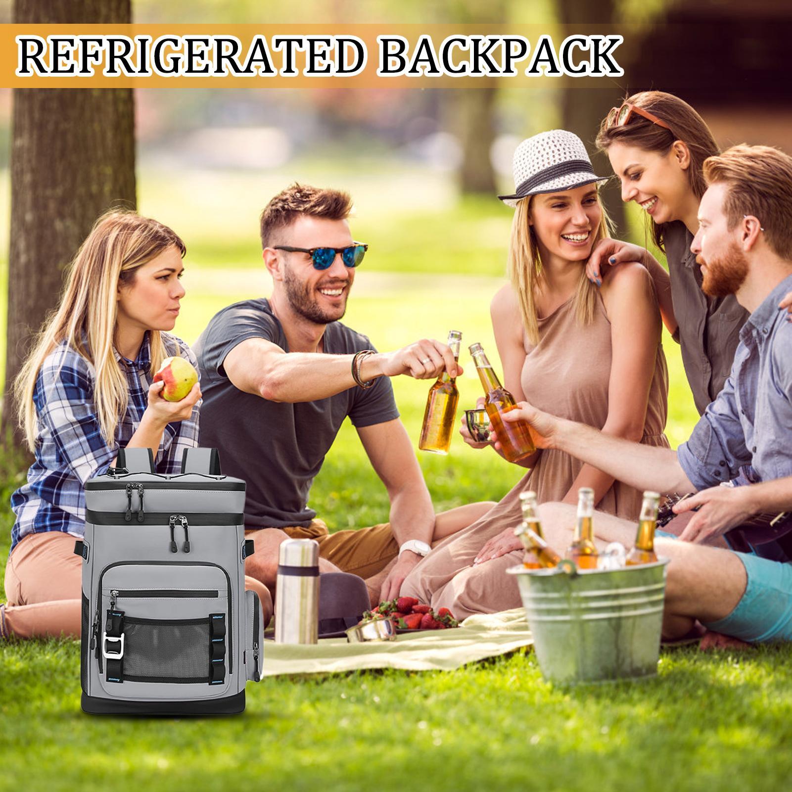 Insulated Backpack Cooler 48 Cans Beach Backpack Coolers Leak Proof Lunch Bag Ice Chest Storage Bag for Hiking Beach Trip China Mainland