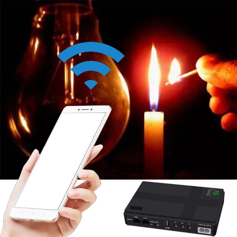 UPS Battery Backup 10400mAh Lithium Battery, Home 5V 9V 12V Battery Backup for LED Light Speaker WiFi Router