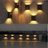 Solar Wall Light ABS Waterproof Up Down Outdoor with Built-in Li-ion Battery for Garden Yard Stairs Decoration Solar Panel Light