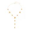 Fashion Trendy Flower Y-Shaped Necklace, Minimalist Cool Style Oil Drop Floral Thin Chain Necklace For Women