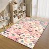 Pokémon print rug, cute Pikachu, Jigglypuff and Charmander cartoon decorative rug, home décor