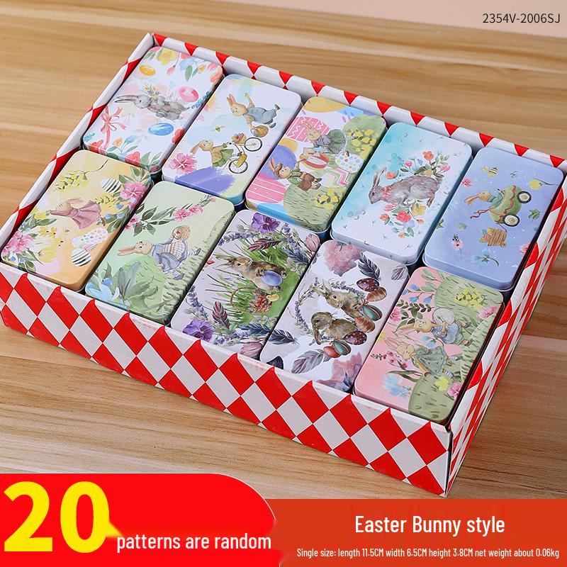 Adorable Cartoon Chocolate & Cookie Tin Box - Children's Gift or Wedding Favor Storage