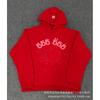 Sp1der Rapper YoungThug Same Foam Letter 555555 Couple Hoodie Pink Sweatshirt