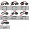 Pro VOLKSWAGEN VW Stylové středové krytky kol s nálepkami znaků - Pasuje na VW R/GTI, Golf 4, Polo, Beetle a další - Prémiové autodoplňky
