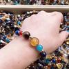 Cosmic Galaxy Solar System Bracelet Female Transfer Beads Eight Planets Natural Hand-woven Student Beads Natural Stone Bracelet