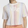 Nike Sportswear Color Block Striped Short Sleeve T-Shirt Women Tops Multicolor CJ2503-100