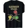 European Sizes Men's Funny Ohm's Law Physics T-Shirt - Ohm's Law Electricity Graphic Tee _ Science-Themed Gift for Engineers