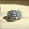 1 Stück Modischer eingelegter synthetischer Zirkon, Modischer vielseitiger Ring