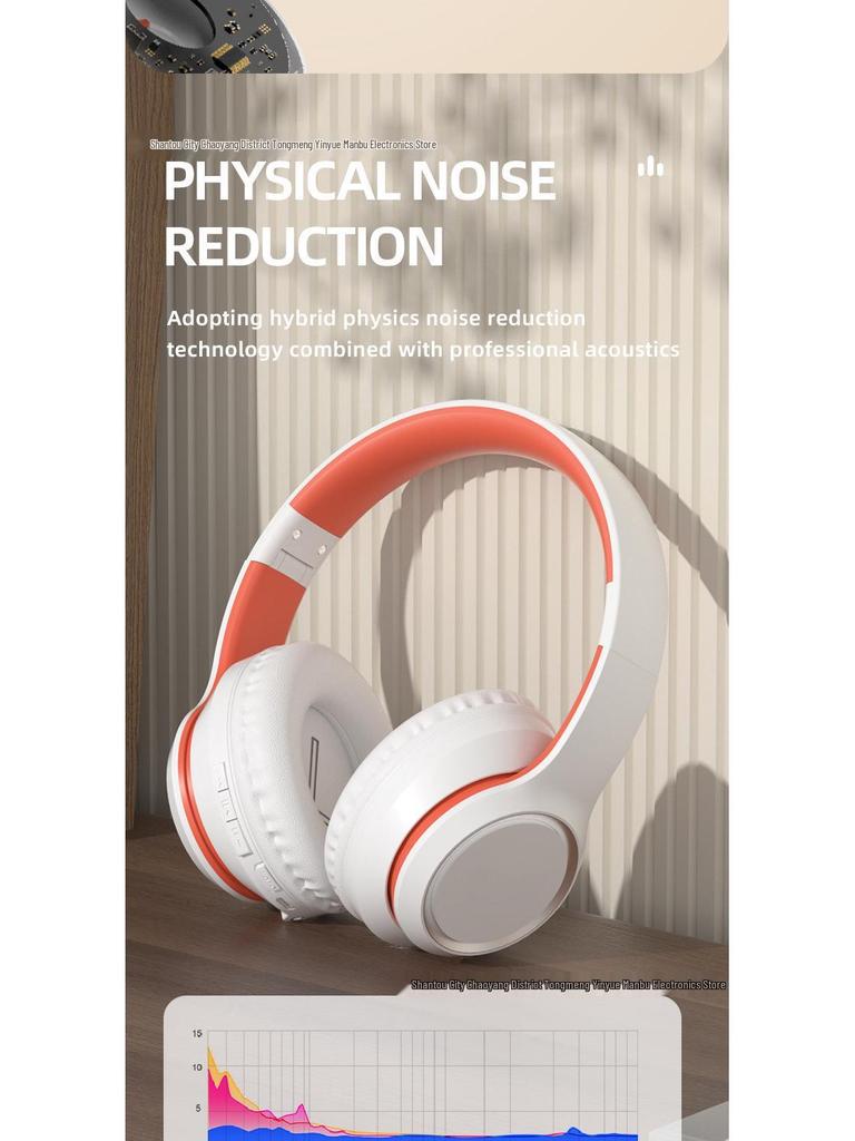 B20 Active Noise Cancelling Over-Ear Headphones, High-End Bass, Wireless Bluetooth, Long Battery Life, ANC Stereo, Gaming Headset.