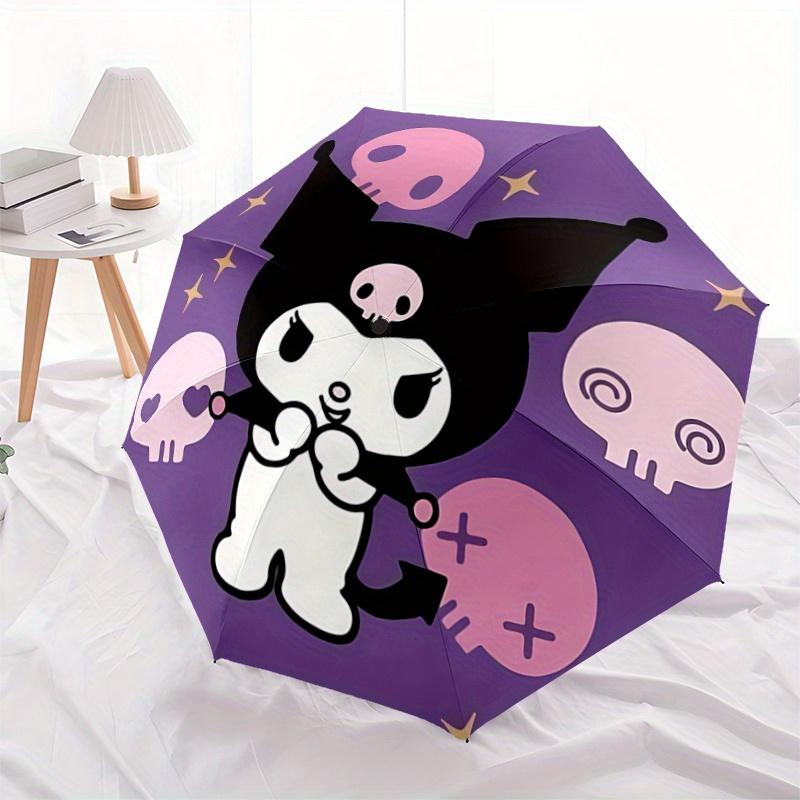 1pc Kuromi & Skull Pattern Umbrella, Fashionable, Personalized, High-Value Folding Umbrella, a Must-Have for Summer, 8-Rib Durable Iron Frame, Tri-Fol