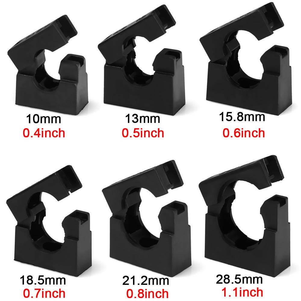 5Pcs 10-28mm PVC Pipe Clamps Wire Cable Fixing Holder Organizer Water Pipe Support Bellows Hose Hoop Buckle Electrical Fittings