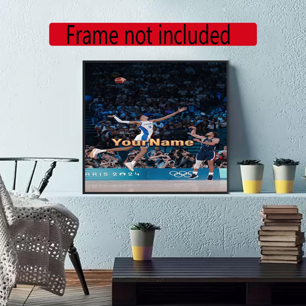 Curry Customize Your Name Diamond Painting Round Diamond Diy Frameless Holiday Artwork Suitable For Home Office Wall Decoration