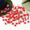 Red Mushroom Simulation Flower, Plastic DIY Cake Decorations, Christmas and Halloween Holiday Decorations, Suitable for Wedding