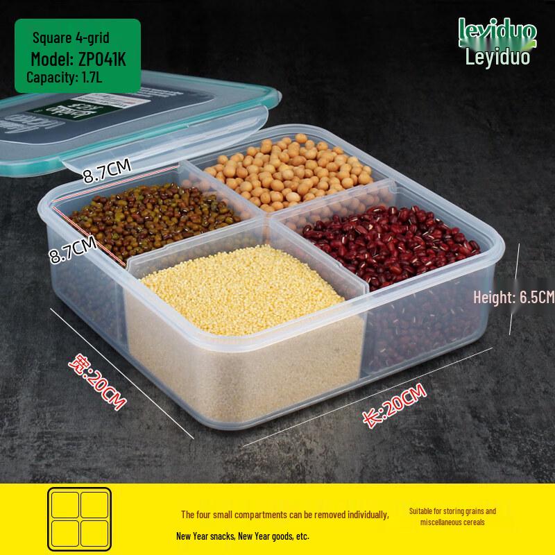 ZISIZ Divided Plastic Food Container