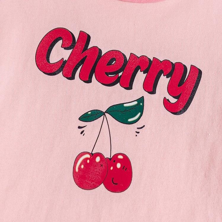 Cute Girls Summer Cotton Short Sleeve Set Stylish Two Piece Outfit For Little And Middle Kids Casual Wear