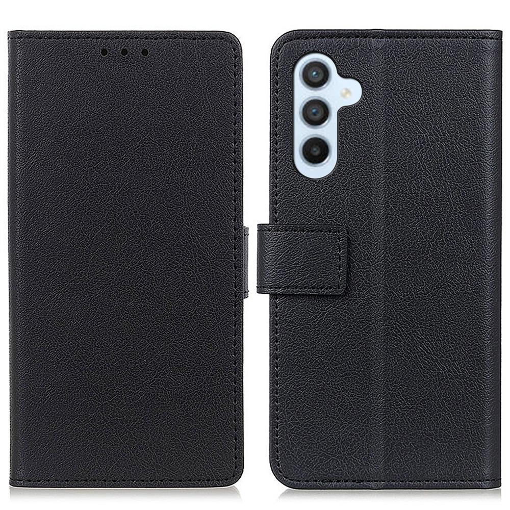 

For Samsung Galaxy M35 5G Case PU Leather Stand Wallet Phone Cover Black