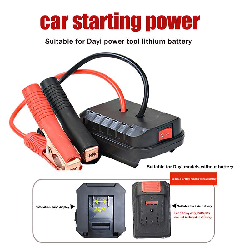 Car Lithium Battery Converter Charger Clip Auto Igniter Jump Starter For Makita Booster Cable Adapter Emergency Power Diy Tools
