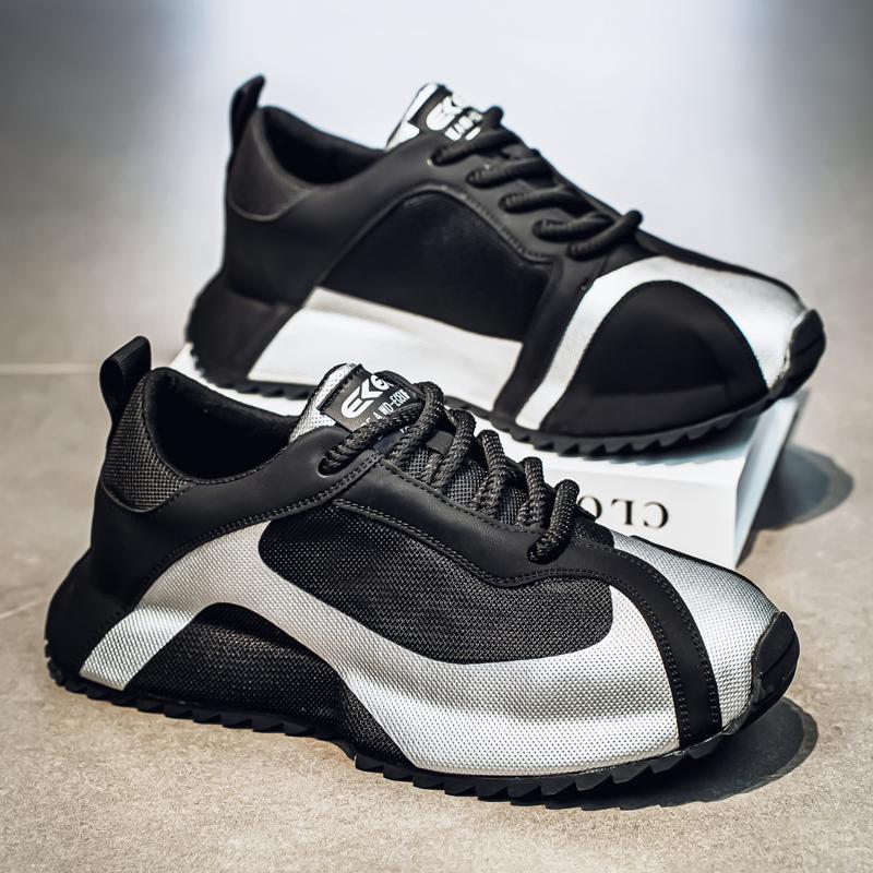 

Массивные дышащие кроссовки мужские с увеличением роста, модные, повседневные, универсальные, легкие, мужская обувь для улицы, кроссовки на четыре сезона 44 чёрный