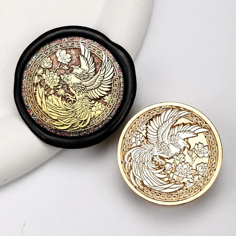 4Cm Large Chapter Head Series Sealing Wax Seal Fire Lacquer Seal Brass Chapter Head Craft Supplies Stamp Gift Handicrafts