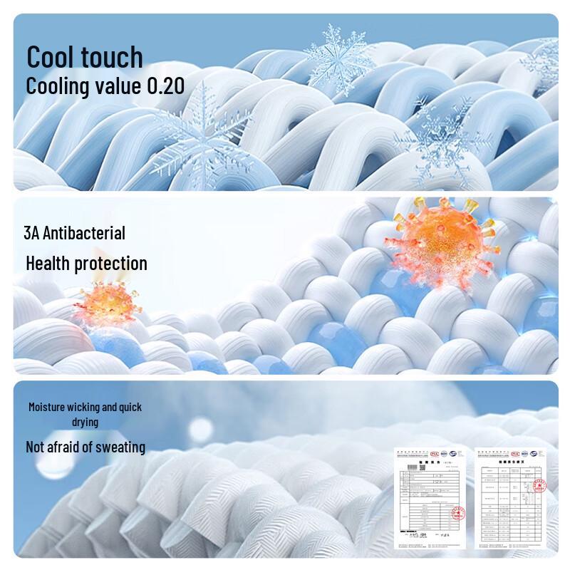 ROMON Men's 3A Antibacterial Ice Silk Quick-Dry Jacquard T-Shirt