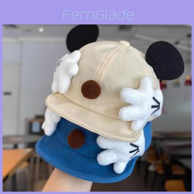 Baby Boy Cartoon Cotton Cap With Breathable Short Brim For Autumn Outdoor Wear