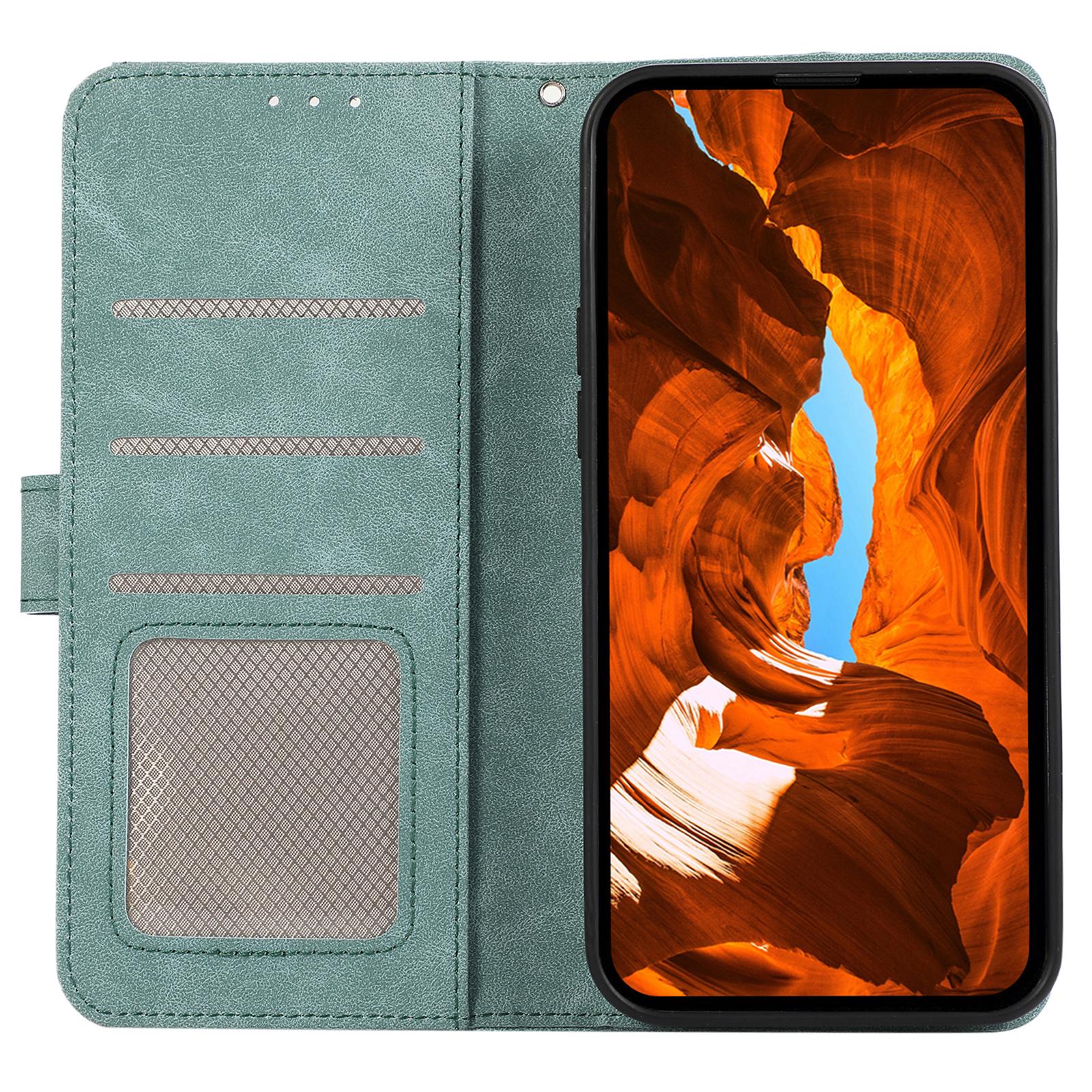 

ABEEL For Samsung Galaxy A06 4G Case Color Splicing Leather Flip Phone Cover RFID Blocking Baby Blue