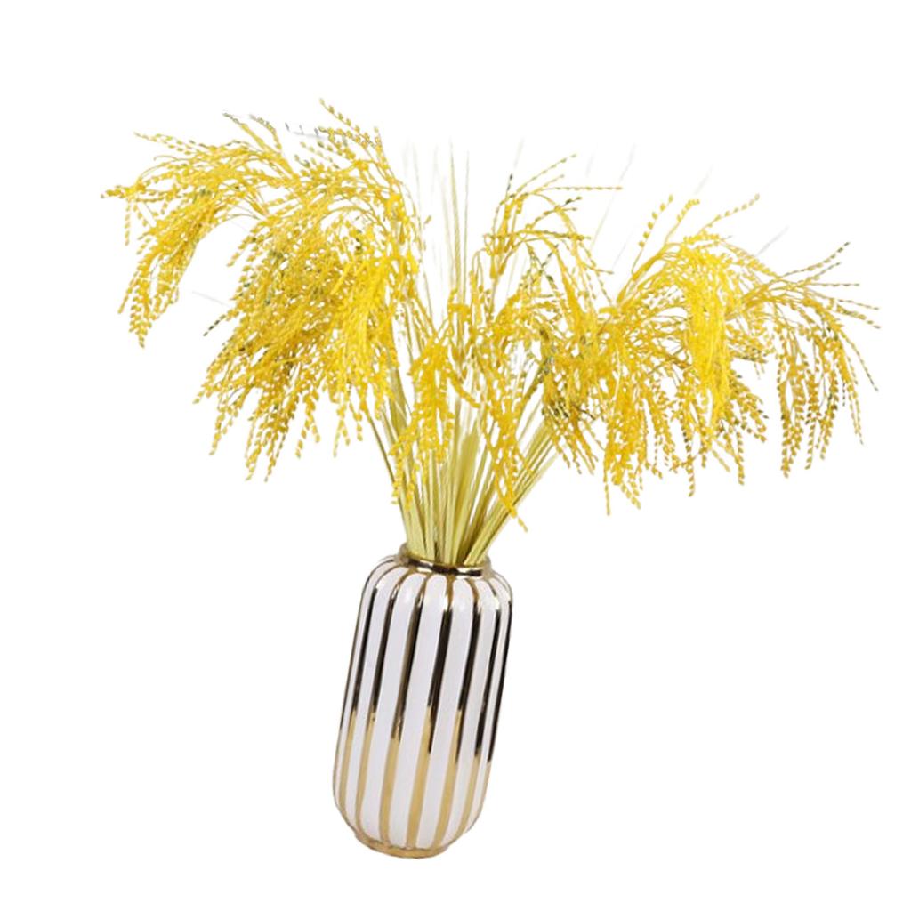 Artificial Simulation Wheat Stalks Fake Flowers Golden Sunshine Color Home Decor Simulated Ear Of Wheat for Farmhouse