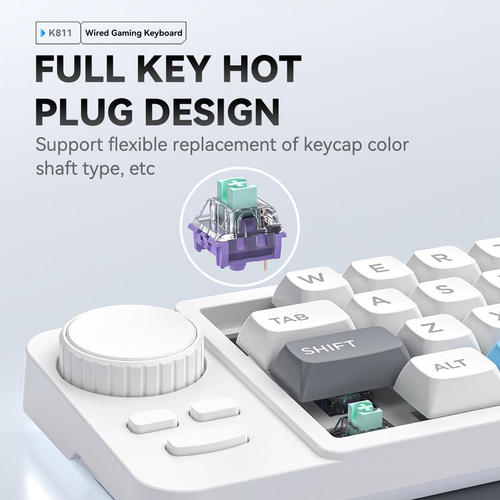 19 Key Ergonomics Customized Keyboard Type-C Charging Hot-Swappable Macro Keypad with Volume Scroll Wheel PC Gamer Accessories