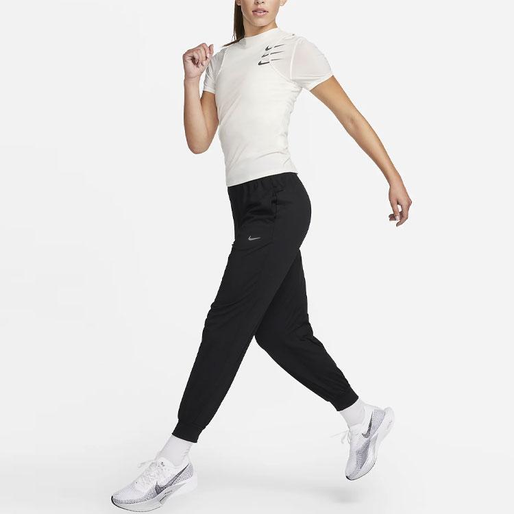 Nike Dri-FIT ADV Running Division Letter Logo Print Short Sleeve T-Shirt Women Tops White FB7813-110
