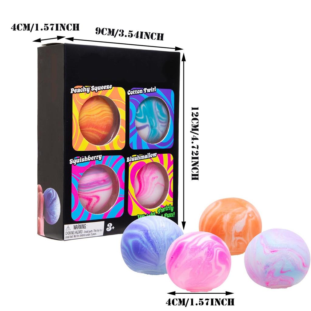 Colorful Stress Balls For Kids Adults Dough Balls Squishy Fidget Toy Squeeze Squishy Toys For Relax Focus Anxiety Relief