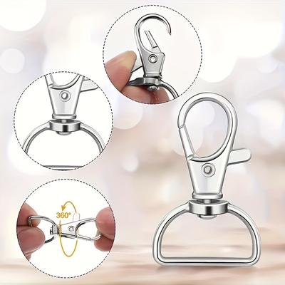 DIY Zinc Alloy Keychain Set 30 Pcs Durable Metal Carabiner Luggage Hardware Accessories Key Rings