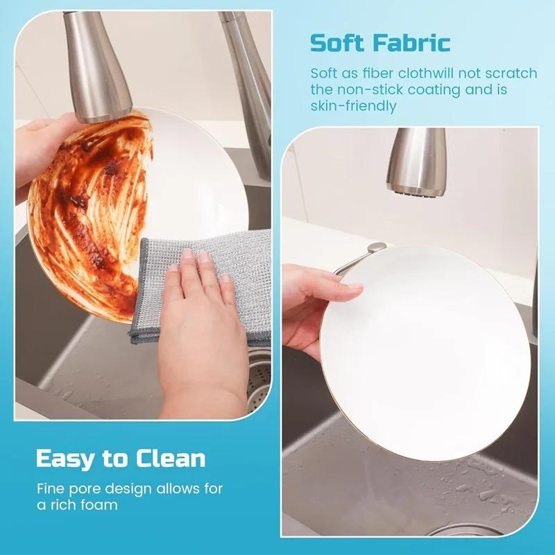 5/10 buc Lavete Metalice de Curățat, Fără Zgârieturi, Lavete Multifuncționale cu Sârmă, Umede sau Uscate, pentru Curățarea Motocicletei și a Bucătăriei