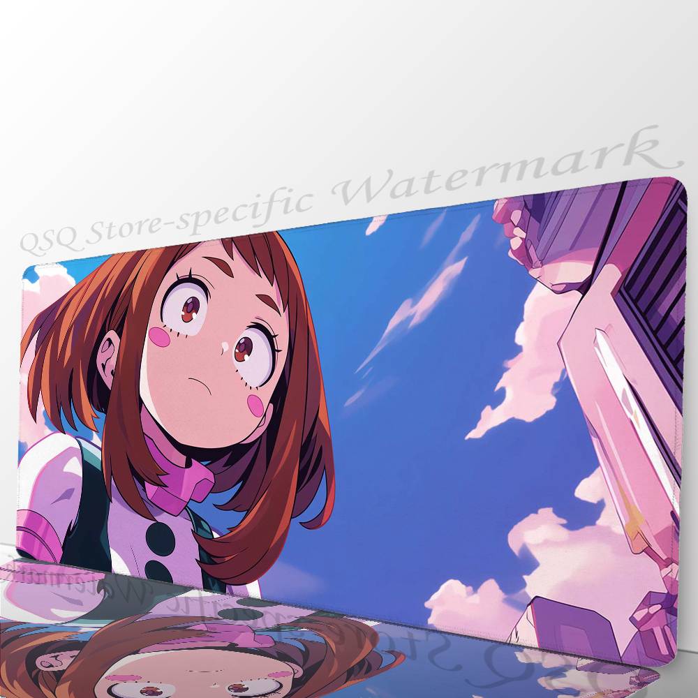 Ochaco Uraraka Anime My Hero A-Academia Mousepad Mouse Mat Desk Mat With Pad Gaming Accessories Prime Gaming XXL Keyboard Pad