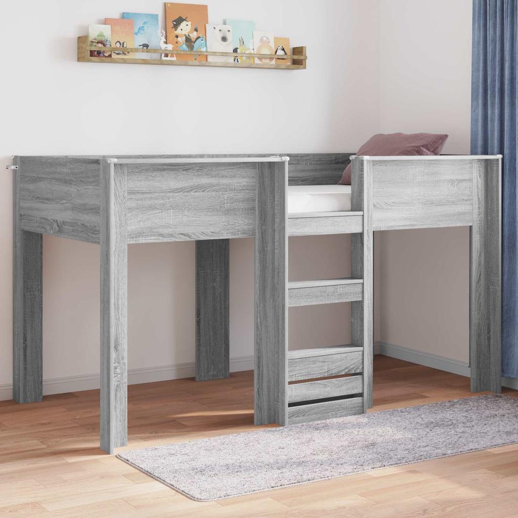 Bunk Bed for Kids Grey Sonoma 80 x 200 cm Particleboard