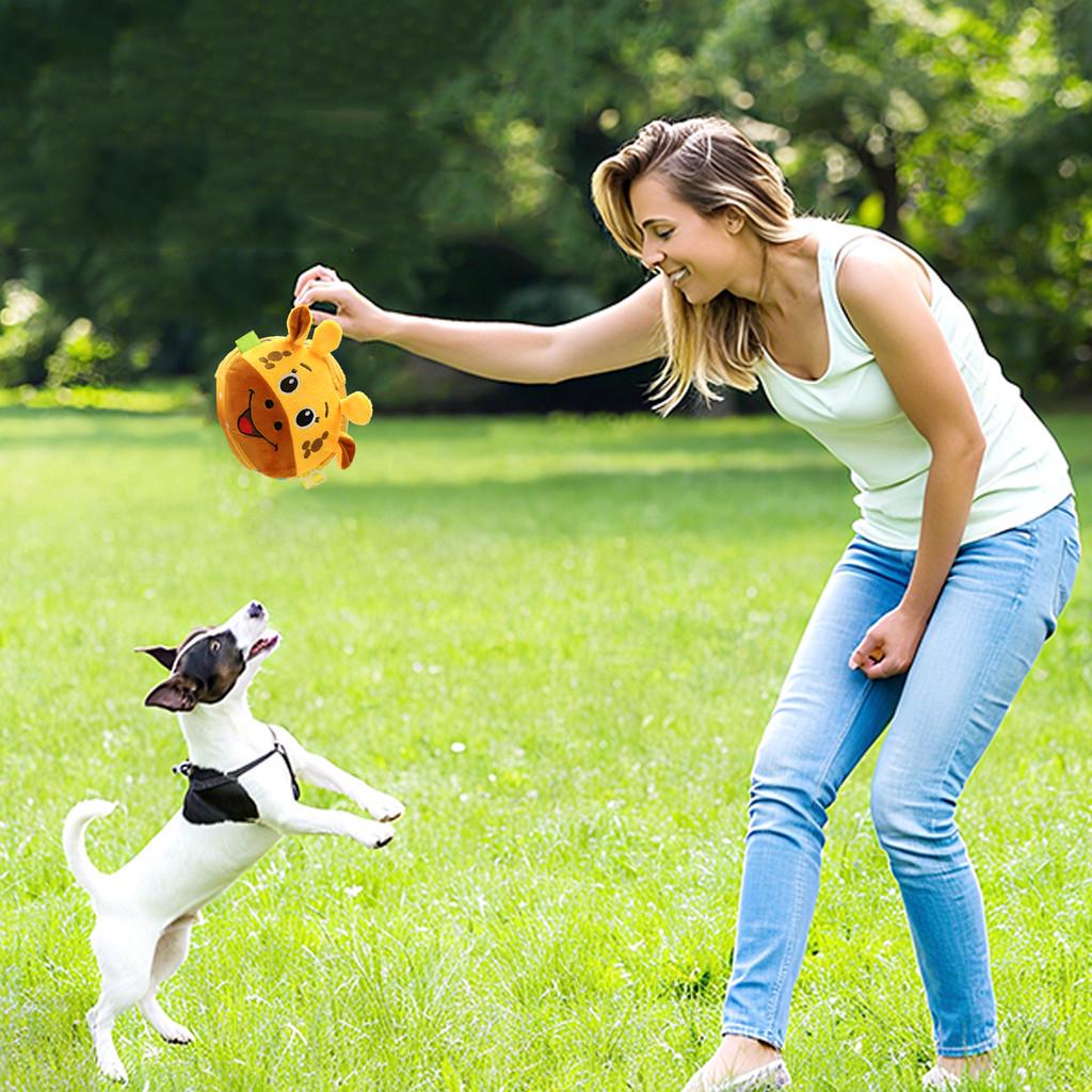 Durable Plush Squeaky Toy with Bell for Medium & Small Dogs - Tear-Resistant & Interactive Chewing Aid