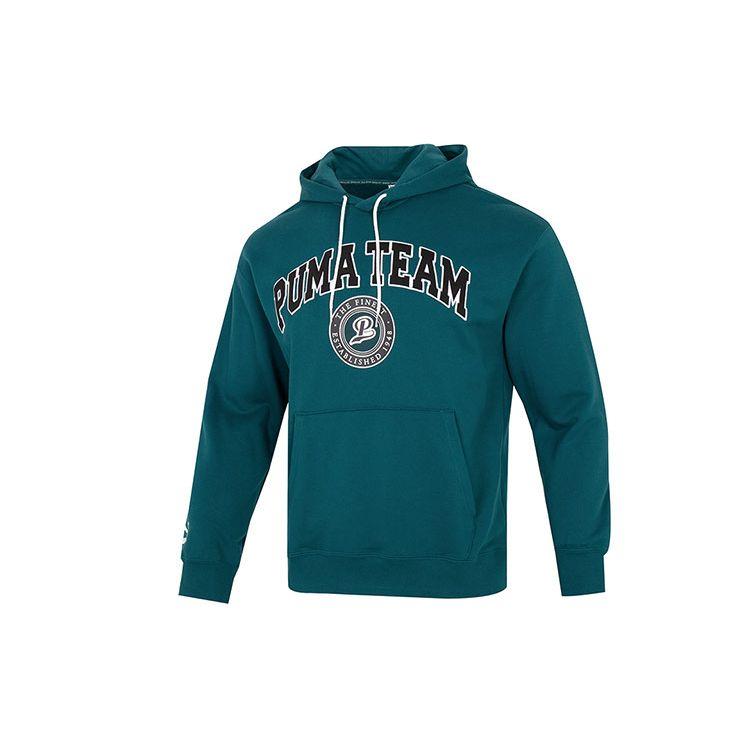 PUMA Men s Team Hoodie Green Black 539274-24 M