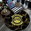 Borussia Dortmund,Round Area Rug,Carpet Rug for Living Room Bedroom Sofa Playroom Decor,Non-slip Floor Mat