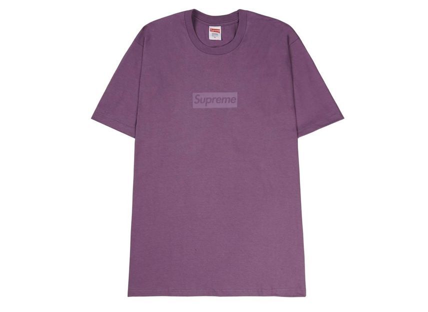 Supreme Tonal Box Logo Tee Dusty Purple XL