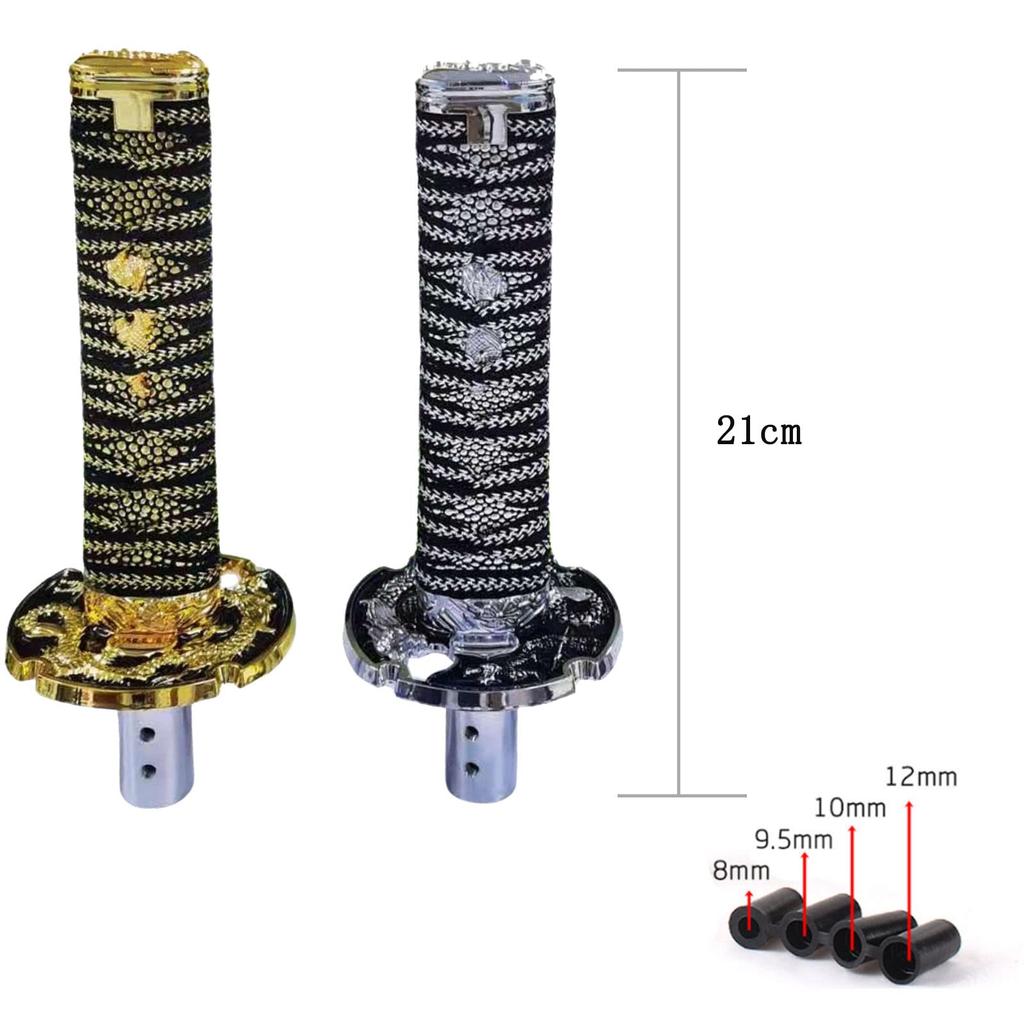 JINGLING Japanese Sword Shift Samurai Sword Gear Japanese Sword for Includes 4 1 Gold Knob, Knob, 21cm, Style, AT/MT Cars, Universal, Custom,