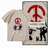 Coolmind X0006 Vintage Cotton Big Size Anti-war Print Exclusive Graphic Men T Shirt Loose Men Tshirt Casual T-shirt for Men Tees