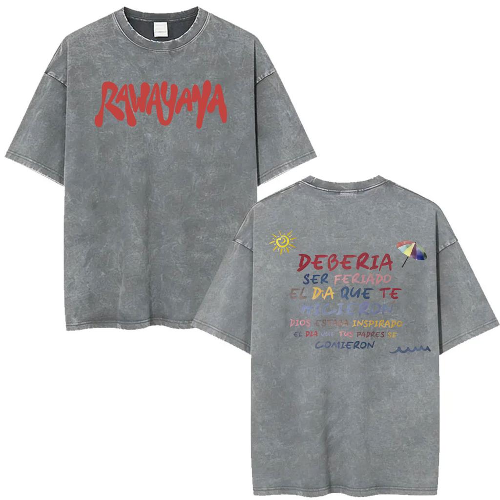 Magliette Vintage Lavate Uomo Donna Moda Hip Hop Pop Musica T Shirt Casual Larga Manica Corta Rawayana Veneka Band Album