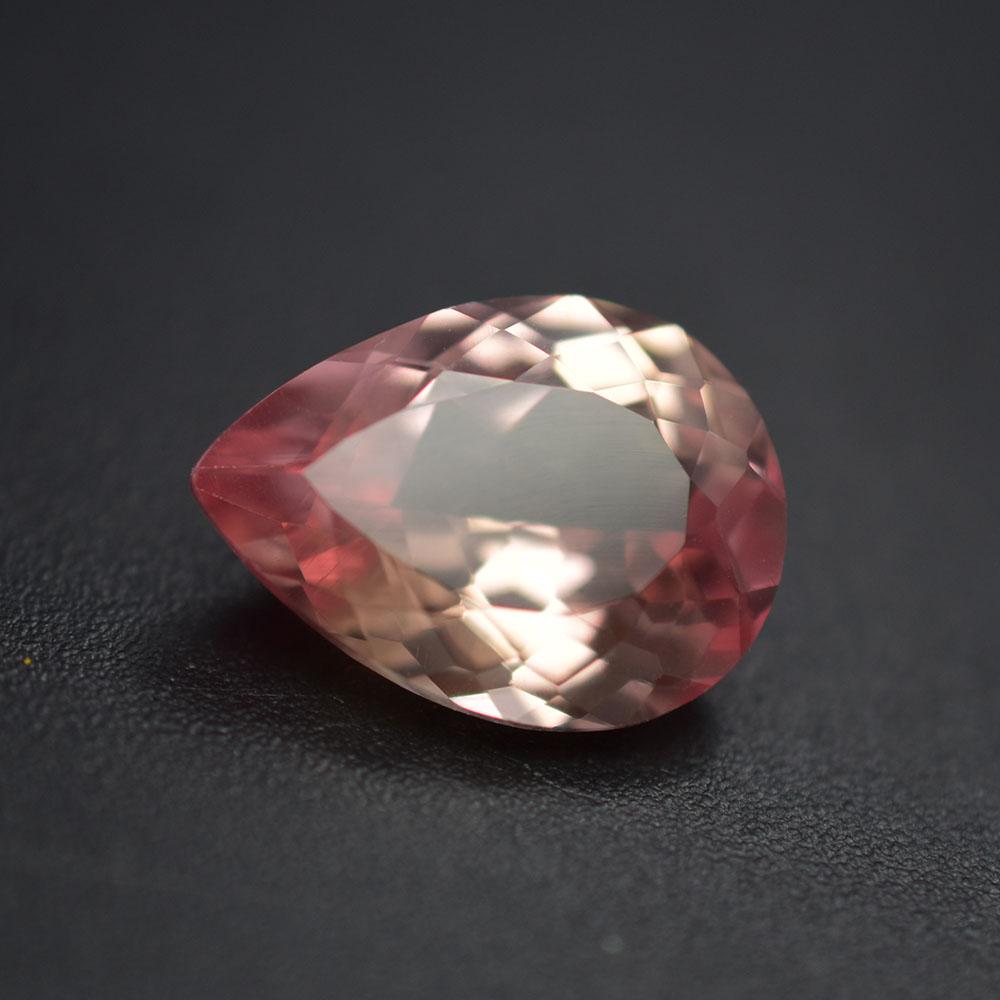 Natural Padparadscha Sapphire Pear 16 Ct Flawless Certified Loose Gemstone
