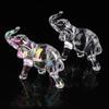 Animal Sculpture Gift for Home Decor Artwork,Elephant Statue Acrylic Figurine Tabletop Ornament for Fireplace Office Desktop