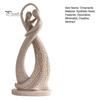 Artistic Home Accents Abstract Couple Sculpture Ornament, Resin Sandstone Style Statue, Romantic Durable Table Decor Embracing Figure for Living Room