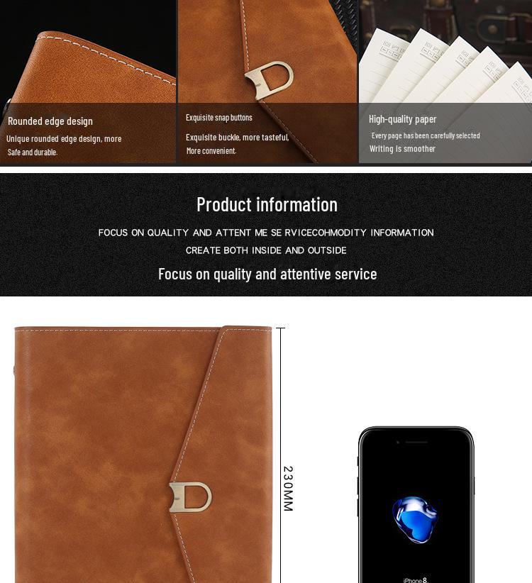 A5 Tri-Fold Loose-Leaf Notebook with Customizable Logo and Creative Mind Map Design