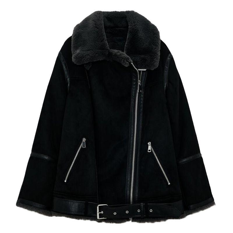 

Зима Новая Кожа и Мех Утолщенный Теплый Мотоцикл Black L