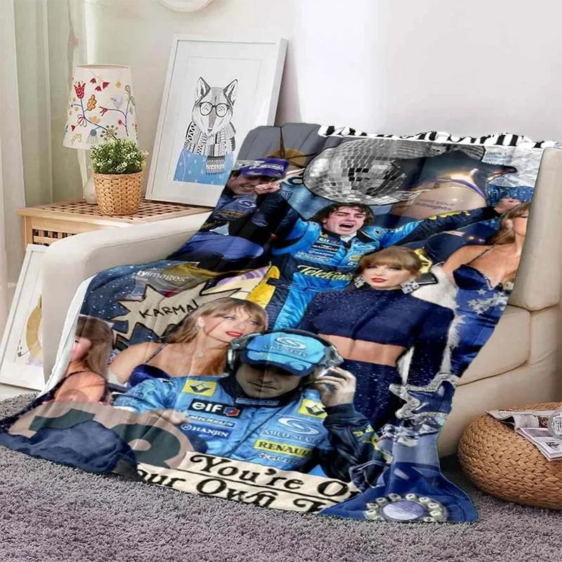 CHECO PEREZ FOR THE Patterned Blanket Star Art Flannel Thin Blanket Portable Home Travel Office Lunch Break Blanket