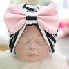 New Baby Solid Cotton Big Bow Hat Baby Kids Headbands Soft Multi Colors Warm Cat Turban Children Hair Accessories